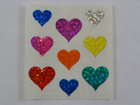 Sandylion Heart Glitter Sticker Sheet / Module - Vintage & Collectible - C - Scrapbooking