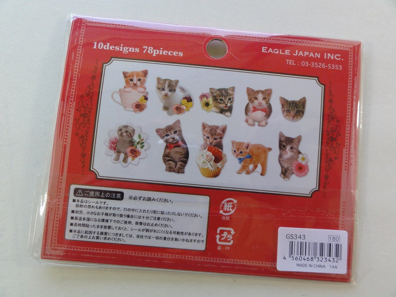 Cute Kawaii Cat Kitten Photo Stickers Sack