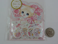 Cute Kawaii Sweet Kitten Cat Flake Stickers Sack - A - for Journal Agenda Planner Scrapbooking Craft