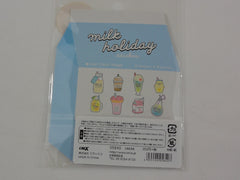 Cute Kawaii Crux Flake Stickers in Milk Carton Package - Milk and Drinks Flake Stickers Sack - for Journal Planner Scrapbooking Craft