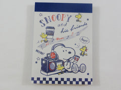 Cute Kawaii Snoopy Music Mini Notepad / Memo Pad - Stationery Designer Writing Paper Collection
