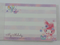 Cute Kawaii Sanrio My Melody Spring Flowers Mini Notepad / Memo Pad - Stationery Design Writing Collection