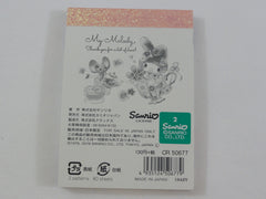 Cute Kawaii Sanrio My Melody Spring Flowers Mini Notepad / Memo Pad - Stationery Design Writing Collection