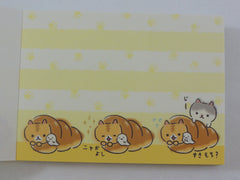 Kawaii Cute San-X CoroNya Bread Cat Mini Notepad / Memo Pad - G - Note Writing Stationery Designer Collectible