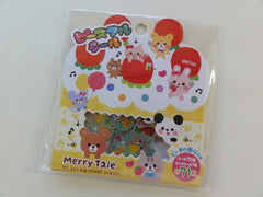 Cute Kawaii Mind Wave Merry Tale Sweet Animal Flake Stickers Sack - Vintage