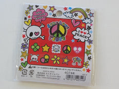 Cute Kawaii Kamio Love Peace Skull Gothic Retro Stickers Flake Sack - Vintage