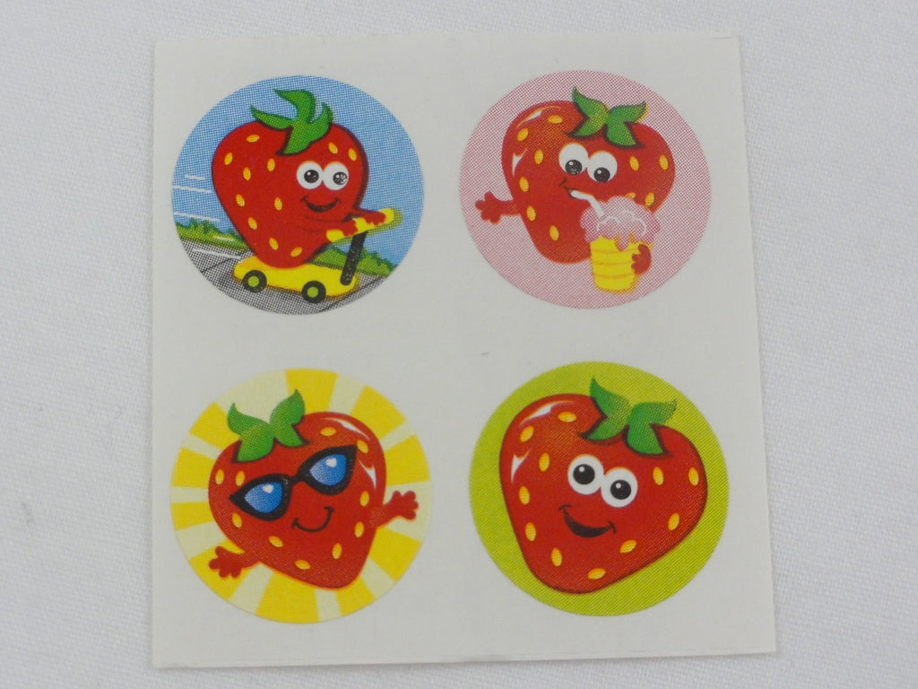 Sandylion Scratch & Sniff Sticker Sheet / Module - Vintage & Collectible - AA - Strawberry