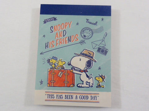 Cute Kawaii Snoopy Travel Mini Notepad / Memo Pad - Stationery Designer Writing Paper Collection