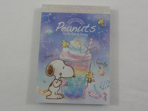 Cute Kawaii Snoopy Rainbow Drink Mini Notepad / Memo Pad - Stationery Designer Writing Paper Collection