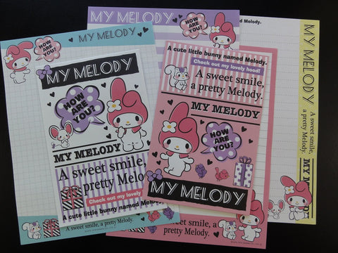 Cute Kawaii Sanrio My Melody Sweet Smile Letter Sets