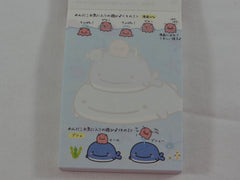 Cute Kawaii San-X Jinbesan Whale Mini Notepad / Memo Pad - A