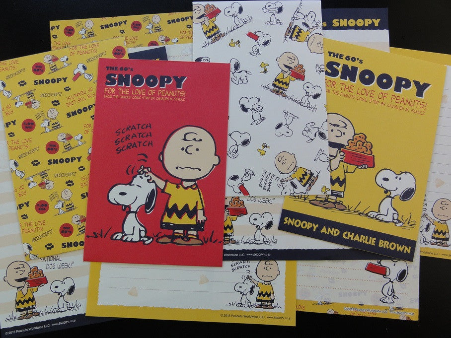 z Peanuts Snoopy Letter Sets Stationery Paper - L