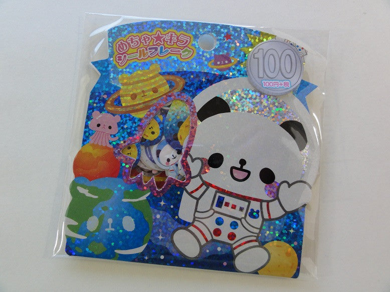 Cute Kawaii Kamio Space Astronaut Panda Stickers Flake Sack