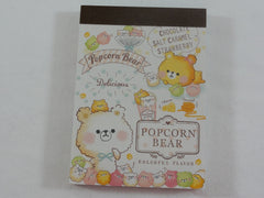 Kawaii Cute Crux Popcorn Bear Mini Notepad / Memo Pad - C