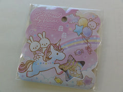 Cute Kawaii Q-Lia Kindness Sky Flavor Unicorn Rabbit Bear Stickers Flake Sack