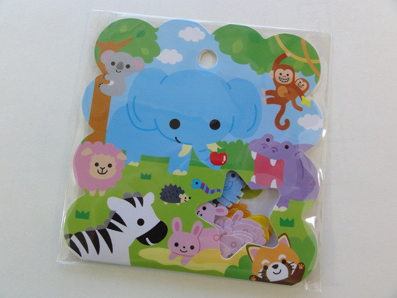Cute Kawaii Q-Lia Safari Animal Elephant Flake Stickers Sack