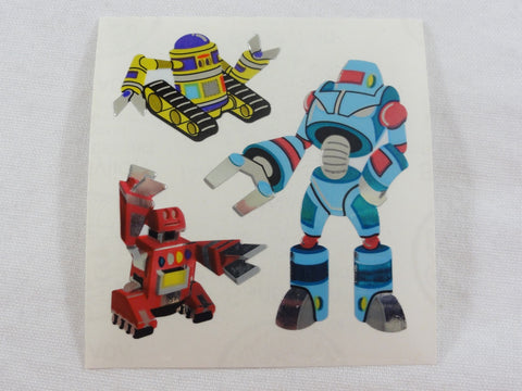 Sandylion Robots Shiny Mylar Sticker Sheet / Module - Vintage & Collectible