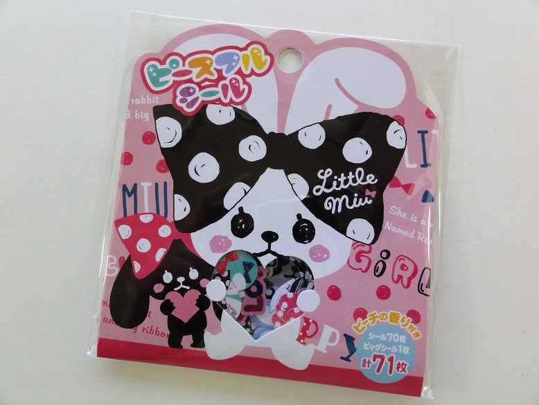 Cute Kawaii Mind Wave Little Miu Ribbon Rabbit Flake Stickers Sack