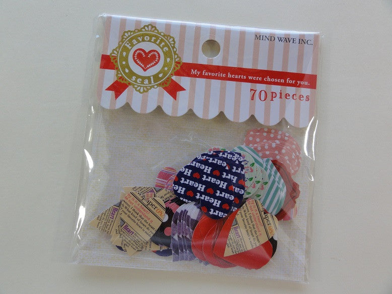 Cute Kawaii Mind Wave Heart Flake Stickers Sack