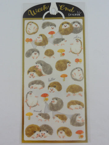 Cute Kawaii MW Weekend Series - Hedgehog Sticker Sheet - for Journal Planner Craft