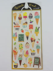 Cute Kawaii Mind Wave Weekend Market Series - Ice Cream Gelato Sticker Sheet - for Journal Planner Craft