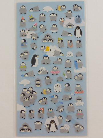 Cute Kawaii Mind Wave Penguin Sticker Sheet - for Journal Planner Craft