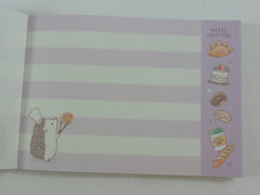 Cute Kawaii Kamio Hedgehog Street Cafe Food Shop Mini Notepad / Memo Pad - Stationery Designer Paper Collection