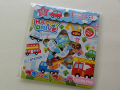 z Cute Kawaii Kamio Happy Drive Fire Truck Boy Flake Stickers Sack A - Vintage