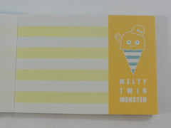 Cute Kawaii Kamio Ice Cream Melty Twin Monster Mini Notepad / Memo Pad - Stationery Designer Paper Collection