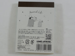 Cute Kawaii Kamio Ice Drink Penguin Hedgehog Animal Life Mini Notepad / Memo Pad - Stationery Designer Paper Collection