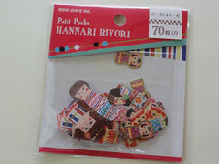 Cute Kawaii Mind Wave Kokeshi Doll Flake Stickers Sack