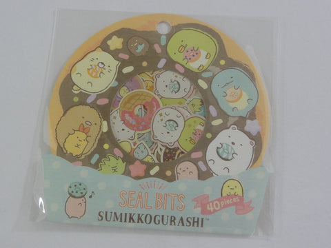 Cute Kawaii San-X Sumikko Gurashi Flake Stickers Sack - Donut - Collectible for Journal Agenda Planner Craft Scrapbook
