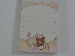 Cute Kawaii San-X Rilakkuma Bear Rabbit Mini Notepad / Memo Pad - A - Stationery Writing Message