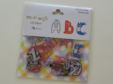 z Cute Kawaii Q-Lia Alphabet Animal Design Sticker Flakes Sack