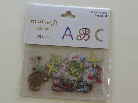 Cute Kawaii Q-Lia Alphabet Fabric Craft Design Sticker Flakes Sack