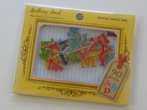 Cute Kawaii Alphabet Flake Stickers Sack