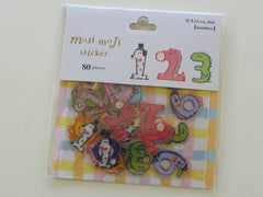 Cute Kawaii Q-Lia Number Animal Design Sticker Flakes Sack