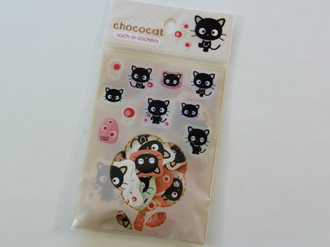 Cute Kawaii Sanrio Chococat Cat Sack-O-Stickers Flake Sticker Sack - Vintage Collectible