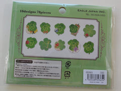Cute Kawaii Green Clover Lucky Stickers Sack