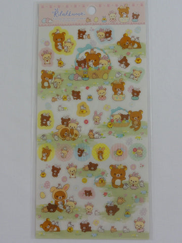 Cute Kawaii San-X Rilakkuma Bear Rabbit Easter Sticker Sheet 2019 - A - for Planner Journal Scrapbook Craft