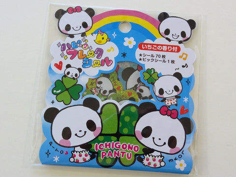 Cute Kawaii Pool Cool Ichigono Pantu Panda Clover Stickers Flake Sack - Rare Vintage