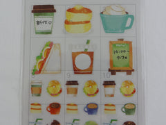 Cute Kawaii Mind Wave Schedule Sticker Sheet - Breakfast Lunch Healthy Food Sandwich Coffee - for Journal Planner Craft Scrapbook Organizer Calendar Notebook