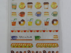 Cute Kawaii Mind Wave Schedule Sticker Sheet - Breakfast Lunch Healthy Food Sandwich Coffee - for Journal Planner Craft Scrapbook Organizer Calendar Notebook