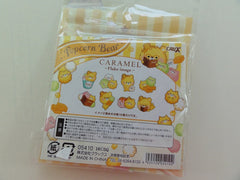 z Cute Kawaii Crux Popcorn Bear Flake Stickers Sack - Caramel