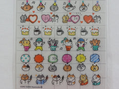 Cute Kawaii Mind Wave Cat Schedule Sticker Sheet - for Journal Planner Craft Organizer