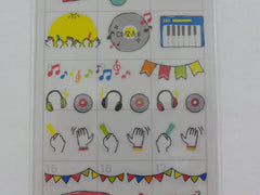 Cute Kawaii Mind Wave Music Records Karaoke Fun time Schedule Sticker Sheet - for Journal Planner Craft Organizer
