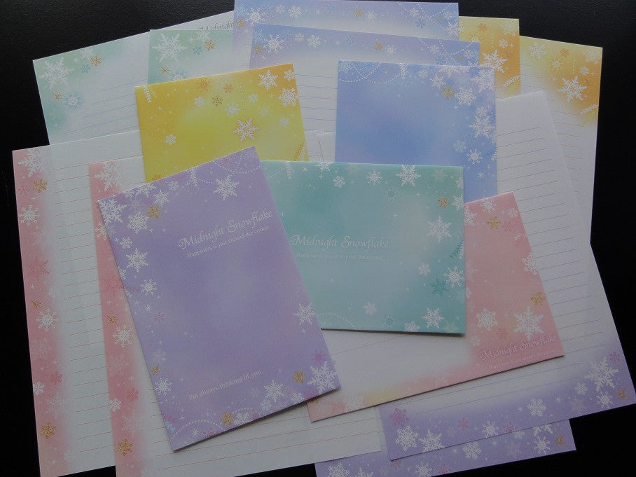 Cute Kawaii Crux Midnight Snowflake Letter Sets
