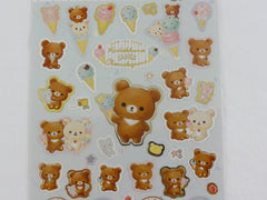 Cute Kawaii San-X Korilakkuma Chairoikoguma Happy Ice Cream Sticker Sheet 2019 - A - for Planner Journal Scrapbook Craft