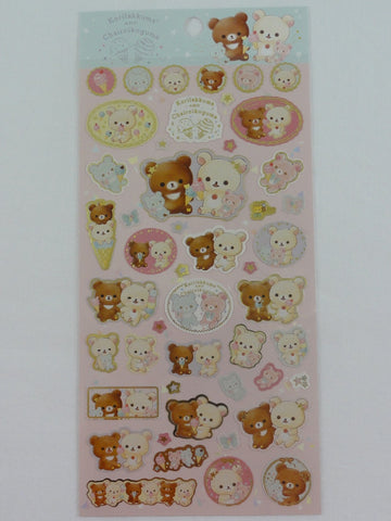 Cute Kawaii San-X Korilakkuma Chairoikoguma Happy Ice Cream Sticker Sheet 2019 - B - for Planner Journal Scrapbook Craft