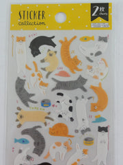 Cute Kawaii Daiso Cat Kitten Sticker Sheet - 2 sheets - for Journal Planner Craft Organizer